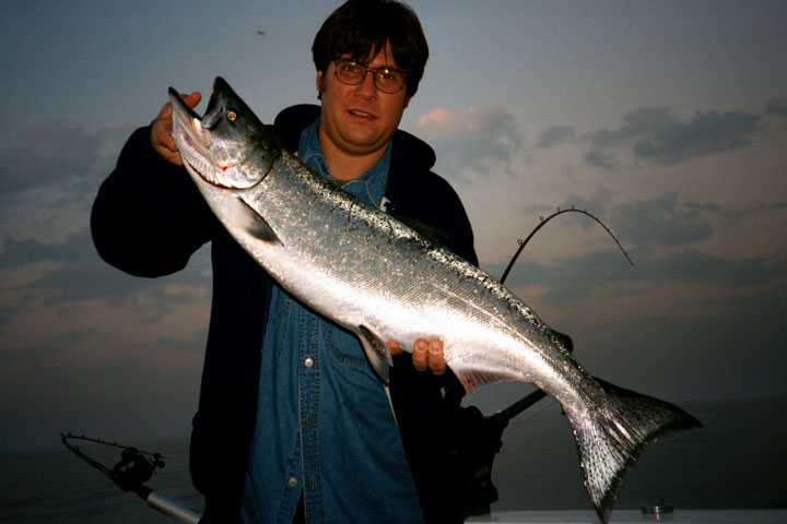 Big King Salmon caught in Lake Michigan.