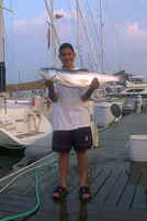 First Prize in Mayor Daley's Fishing Contest for Big Steelhead. The fish weighed in at over 13 pounds.